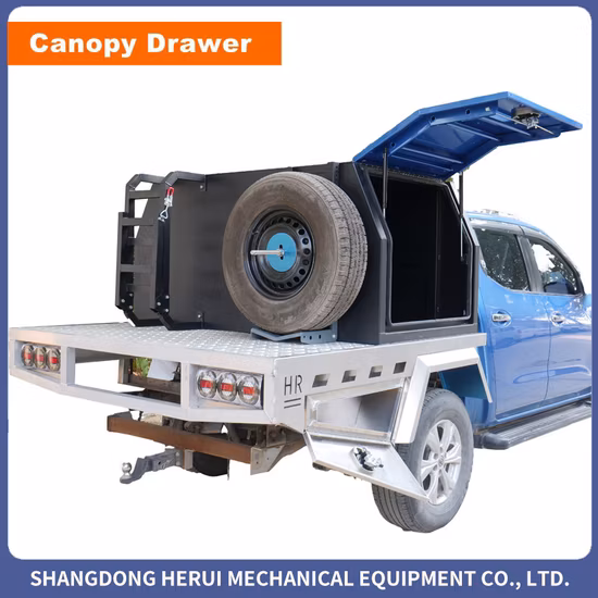 Nuevo estándar impermeable de aluminio blanco caja de herramientas para camiones Ute Canopy para camión