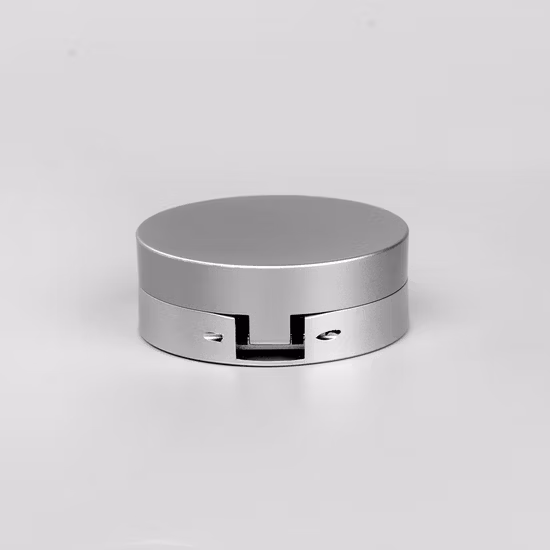 Envase de bálsamo labial cosmético de Color plateado pequeño, polvo suelto, estampado en caliente, estuche compacto de plástico para polvo suelto