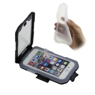 Caja dura clara a prueba de agua del teléfono móvil del ABS para el iPhone