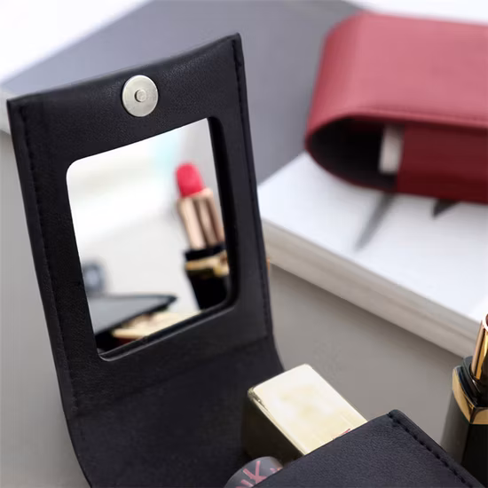 Mini bolsa de maquillaje de viaje, estuche cosmético para lápiz labial, bolsa para brillo de labios